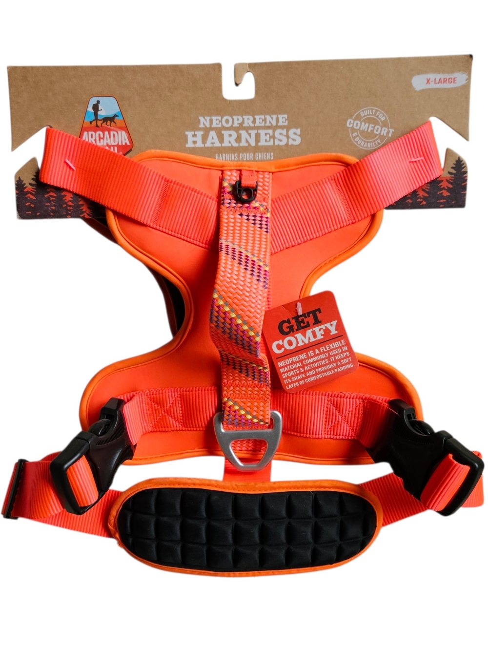 NWT Arcadia Trail Size X-Large Bright Orange Neoprene Dog Harness